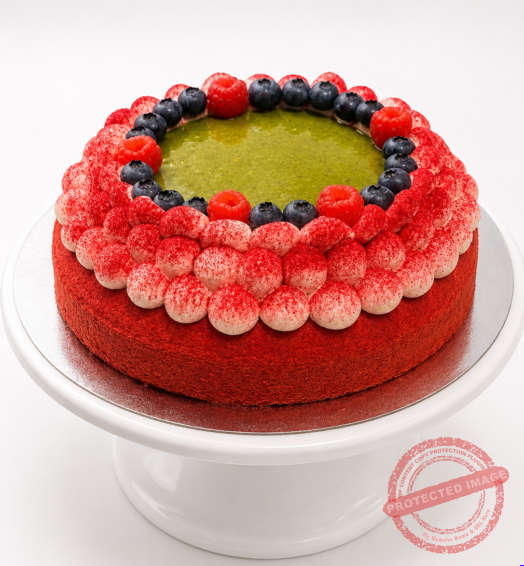 Red velvet cheesecake Pistazie