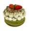 Matcha cheesecake Haselnuss Erdbeere